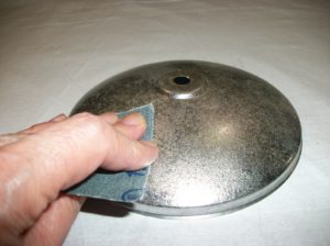 pintura em peças cromadas