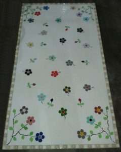 Mosaico fazendo flores